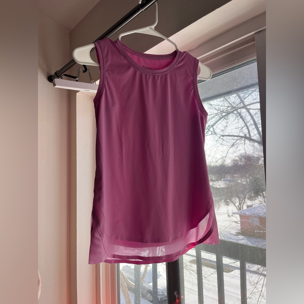Athleta Cadence Run Tank Violet Blush Pink XS - Picture 2 of 7